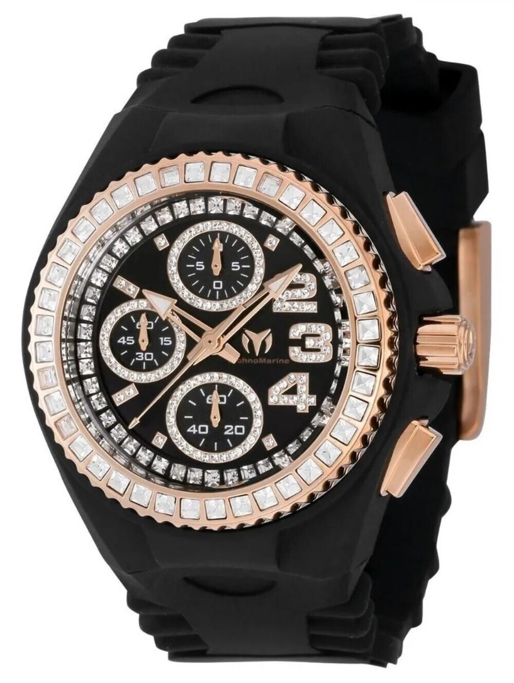 🪼 NWT TechnoMarine Cruise JellyFish Womens Watch 40mm Black Rose Gold TM-121200